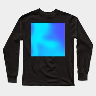 electric blue blur gradient Long Sleeve T-Shirt